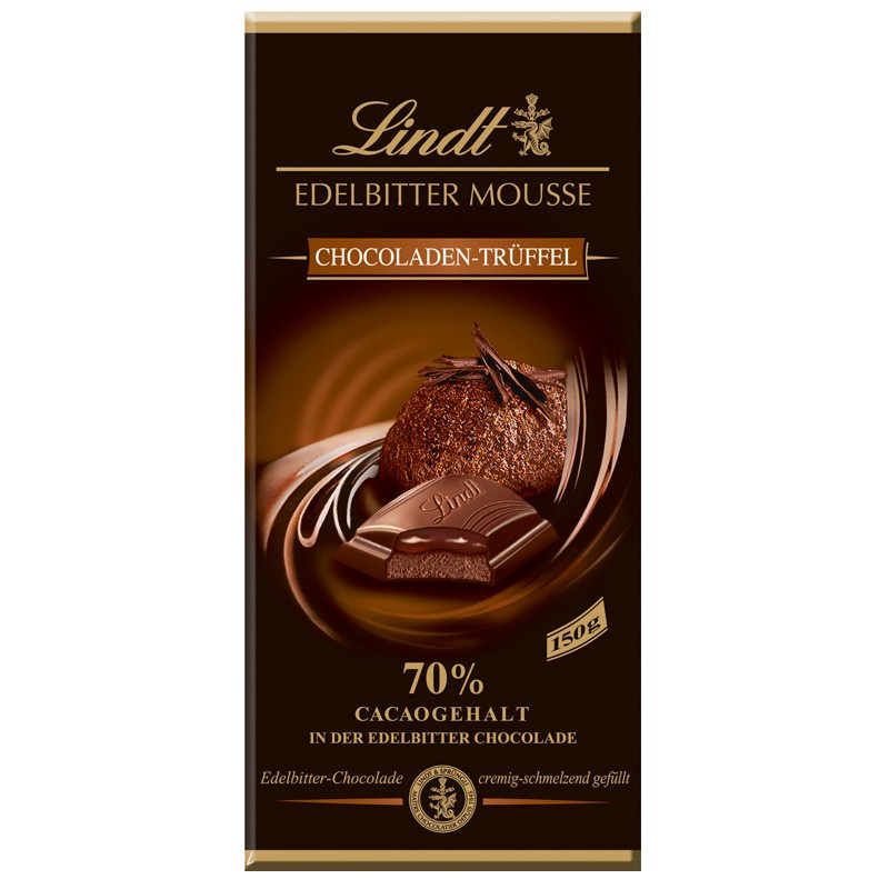 LINDT 150g Edelbitter Mousse Edel.mouse  70% EAN:4000539109109